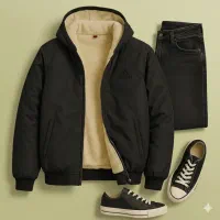 کاپشن مردانه شیک مدل DarkFlow / کلاه‌دار + جیب‌دار