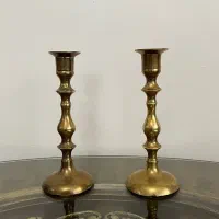 شمعدان برنز.شمعدون برنجی قدیمی و آنتیک برنزی
