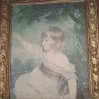 یک قاب عکس فرشته کوچک خارجی قدیمی