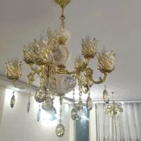 دو عدد لوستر برنز سرامیک ۱۰ شعله|لوستر و چراغ آویز|فردیس, شهرک ۱۱۰|دیوار