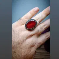 انگشتر نگین عقیق سرخ یمنی|جواهرات|رشت, خرسندی|دیوار