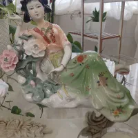 ۲ عدد مجسمه زن چینی اصل و آنتیک|مجسمه، تندیس، ماکت|قزوین, |دیوار