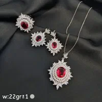 نیم ست و ست نگین نقره|جواهرات|زنجان, |دیوار