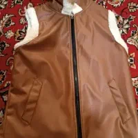 پیراهن پشمی خیلی ضخیم و پافر چرم داخل خز|لباس|همدان, |دیوار