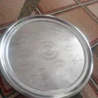 یک عدد بشقاب استیل ناهار خوری