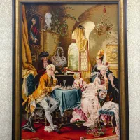 تابلو فرش دستباف طرح فرانسوی ،مینیاتور