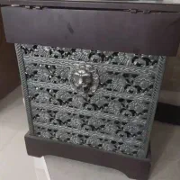 سطل وجادستمال کاغذی،شیک وزیباچوبی فلزی