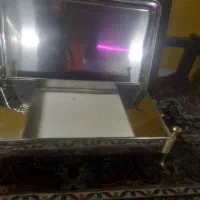 منقل بزرگ استیل دسته پایه برنج|کلکسیون اشیاء عتیقه|دورود, |دیوار