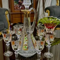 کریستال بوهمیا چک اصل ظروف طلاکوب طلا کوب