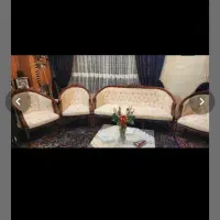 مبل 7نفره چوب گردو|مبلمان خانگی و میز عسلی|همدان, |دیوار