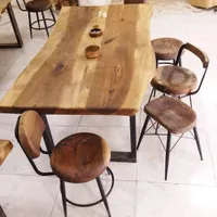 میز ناهارخوری چوب گردو غذاخوری طبیعی روستیک