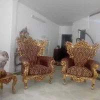 سرویس مبل سلطنتی ورق طلا