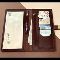 کیف دسته چک و کارت بانکی با چرم طبیعی