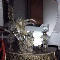 آینه شمعدان طلایی