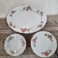 بشقاب قدیمی گل سرخی|کلکسیون اشیاء عتیقه|تهران, تهرانسر غربی|دیوار