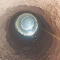 مقنی چاه آب همراه با دستگاه کمپرسور