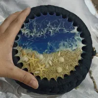 کیف ترکیبی رزینی و بافت|کیف، کفش، کمربند|خاش, |دیوار