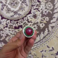 انگشتر استار زیبا با زمرد