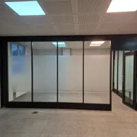 پارتیشن ام دی اف مشکی دفتر کار  و پارتیشن PVCمشکی