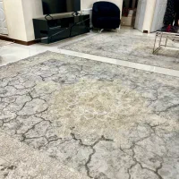فرش ۹ متری برجسته جدید ۳۶۰۰ طلا کوب کاشان