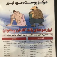 لیزرموهای زائد بدن،لاغرری ،فیلر بادی ،کاشت ابرو