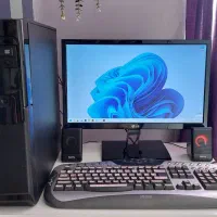 کیس، مانیتور LG + کیبورد و اسپیکر