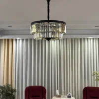 لوستر سقفی و آویزی کریستال برگی و کاردی