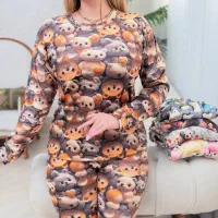 ست بلوزو شلوار مخمل زنانه