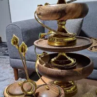 ست کامل پذیرایی چوب گردو