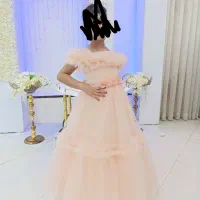 لباس عروس بچگانه همراه باتاج