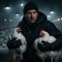 مرغداری با دوربین ، مساوی با ، دزد با استرس