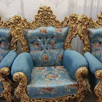 فروش مبل سلطنتی 9نفر و پرده سلطنتی|مبلمان خانگی و میز عسلی|سنندج, |دیوار