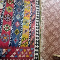 گلیم قالیچه|گلیم، جاجیم، گبه|شیراز, گل سرخ|دیوار