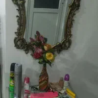 آینه برنجی ومیز آلومینیومی