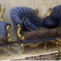 مبل 8نفره کلاسیک کار تهران با چوب راش