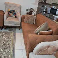 مبل هفت نفره ۲سال استفاده شده|مبلمان خانگی و میز عسلی|شاهین‌شهر, شهرک ردانی پور|دیوار