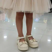 کفش مجلسی دخترانه پاپیونی پاشنه‌دار طبی عالیجناب