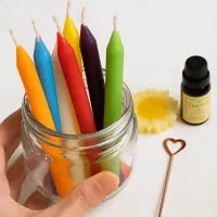 شمع قلمی ۱۰سانتی بیبی کندل با موم طبیعی پرانرژی