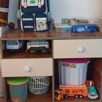 فروش تخت کودک کشودار و میز تحریر کشودار|تخت و سرویس خواب|چالوس, |دیوار