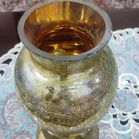 گلدان شیشه ای طلایی تزیینی|صنایع دستی و سایر لوازم تزئینی|اهواز, شهرک دانشگاه|دیوار