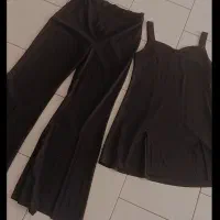 تاب و شلوار کرپ کش مازراتی سورمه ای