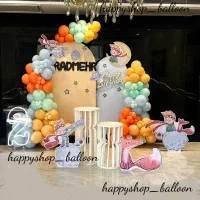 دکور تولد پاپیون پروانه بادکنک آرایی رنگ ارنگ|خدمات پذیرایی، مراسم|اصفهان, ارغوانیه|دیوار