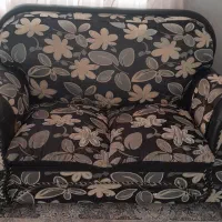 مبل راحتی چرم و پارچه ۷ نفره|مبلمان خانگی و میز عسلی|نوشهر, |دیوار