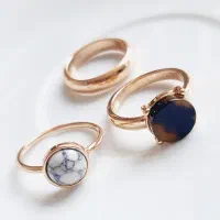 انگشتر طلایی چند تایی نگینی مدل چند رنگ|بدلیجات|شیراز, ملاصدرا|دیوار