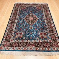 ذرع نیم تمام ابریشم قم رنگ زمینه ابی|فرش|تهران, سلسبیل جنوبی|دیوار