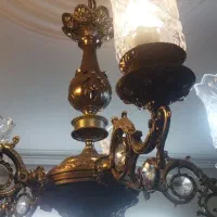 لوستر برنجی،۳عدد پنج شاخه|لوستر و چراغ آویز|تهران, آبشار تهران (دریاچه)|دیوار