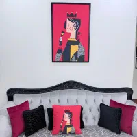 تابلو و کوسن