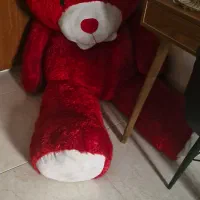 خرس قرمز ولنتاین سالم وتمیز نو نو