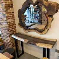 میز کنسول چوب و فلز