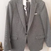 کت وشلوار طوسی فقط یکبارپوشیده شده .سایز۵۰